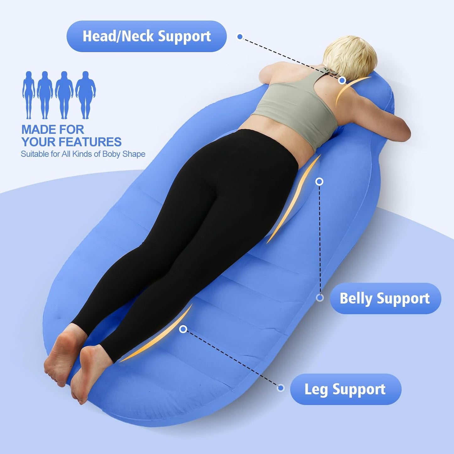 bellykicks inflatable pregnancy pillow