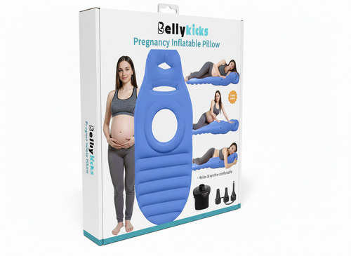 bellykicks inflatable pregnancy pillow
